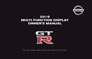 2018 Nissan GTR Quick Reference Guide